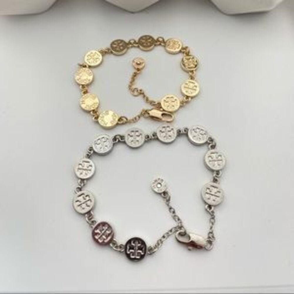 TORY BURCH Paved Gold Logo EARRINGS